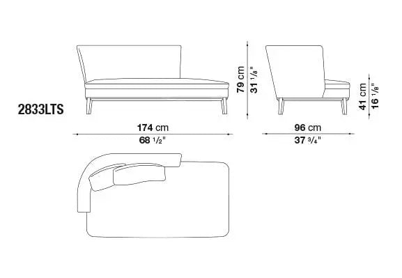 Febo Chaise Longue | Maxalto | JANGEORGe Interior Design