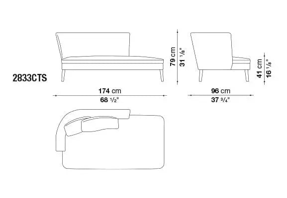 Febo Chaise Longue | Maxalto | JANGEORGe Interior Design