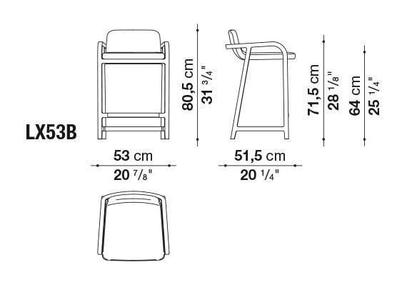 Fulgens Barstool | Maxalto | JANGEORGe Interior Design