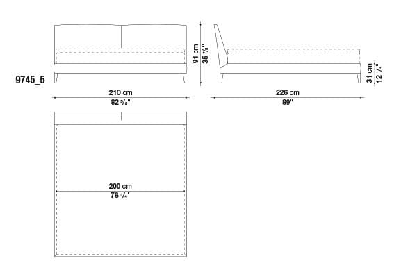 Selene Bed | Maxalto | JANGEORGe Interior Design