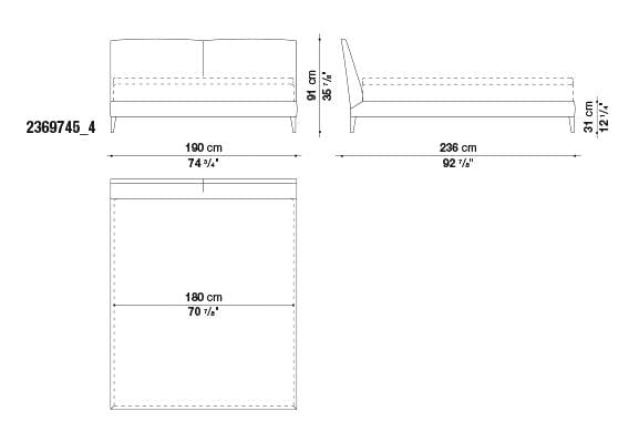 Selene Bed | Maxalto | JANGEORGe Interior Design