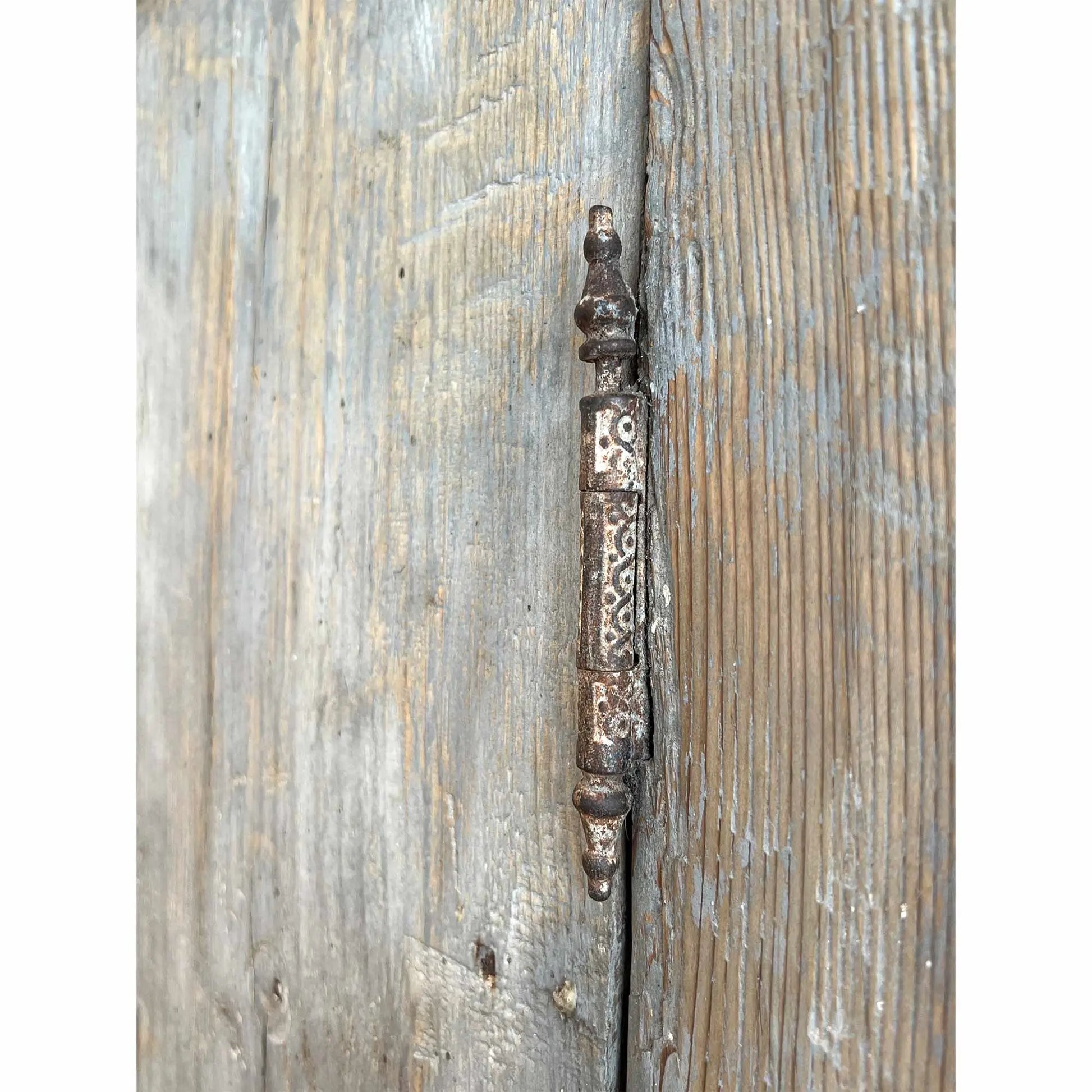 Antique Cupboard with Nail Details, Three Shelves behind Door - JANGEORGe Interiors & Furniture