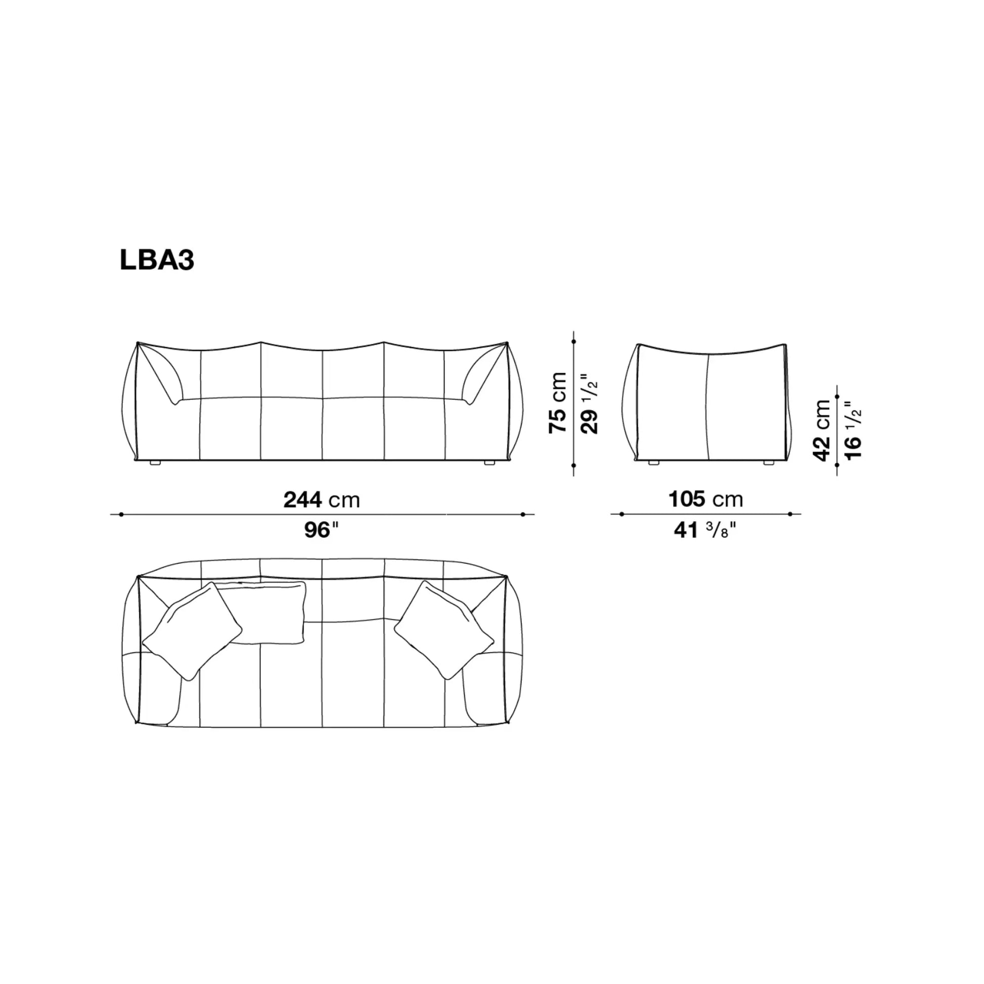 Granbambola - Sofa 244cm (LBA3) - JANGEORGe Interiors & Furniture