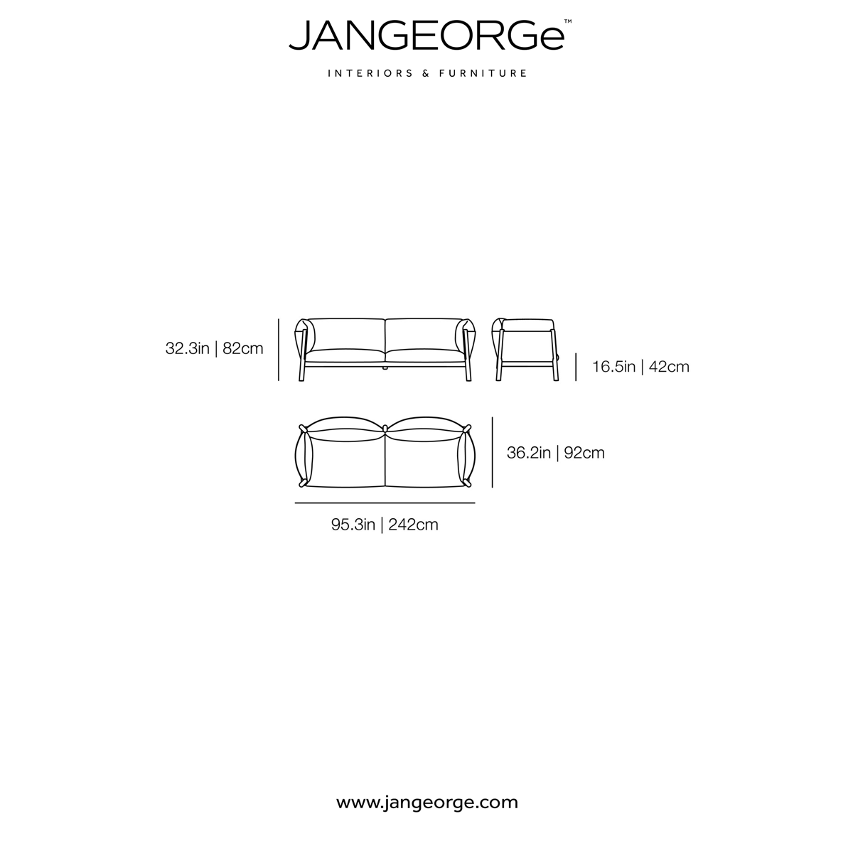 JANGEORGe Interiors & Furniture DePadova Yak Sofa Diagram