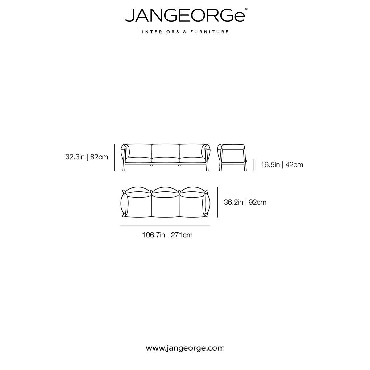 JANGEORGe Interiors & Furniture DePadova Yak Sofa Diagram