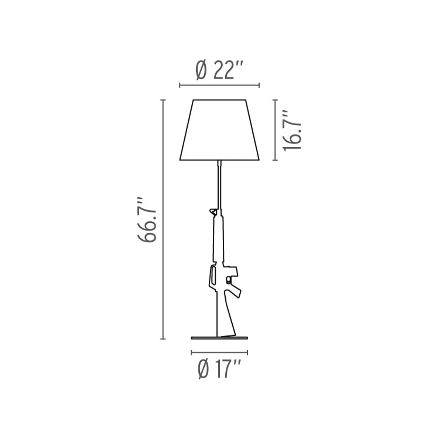 Guns Lounge - Dimmable Floor Lamp - JANGEORGe Interiors & Furniture