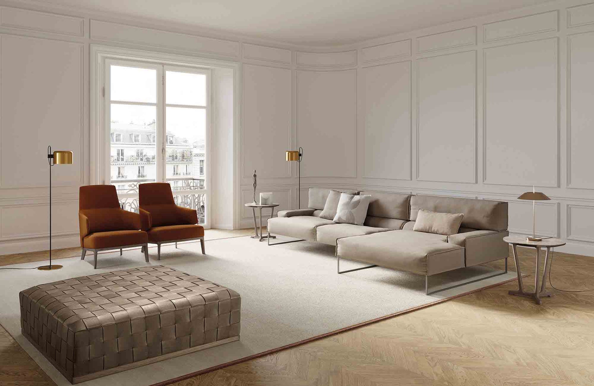 JANGEORGe Interiors & Furniture Frigerio Jonas Pouf