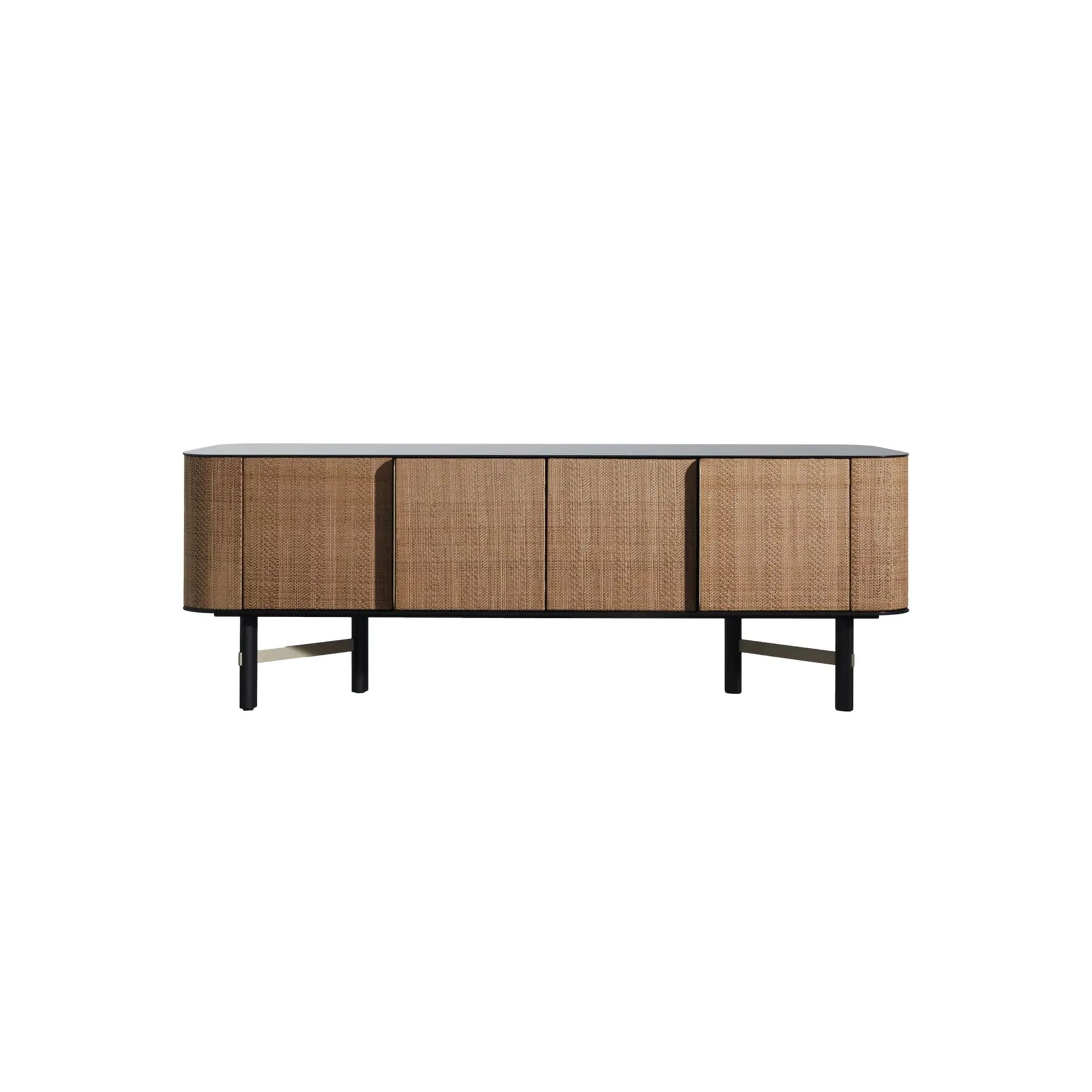 Gervasoni Daen 69 sideboard with glass top. Buffet Consoles USA.