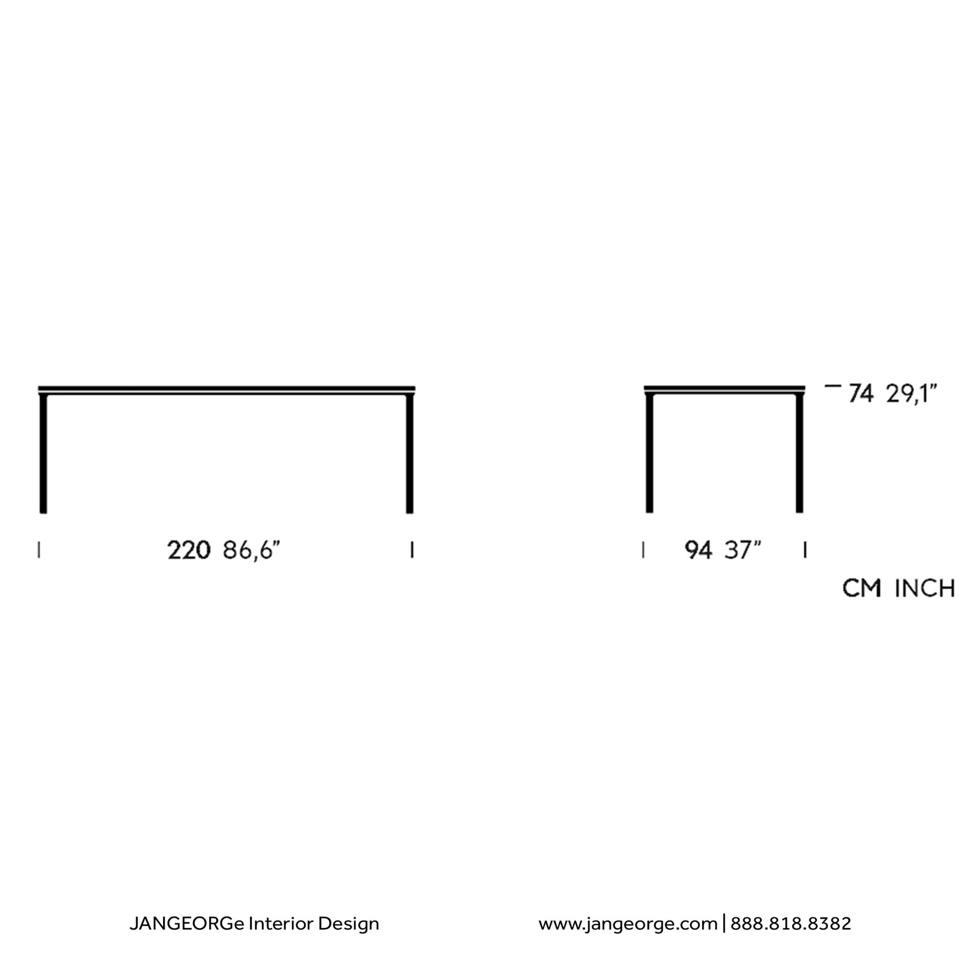 JANGEORGe Interiors & Furniture Kettal Park Life Dining Table 220x94