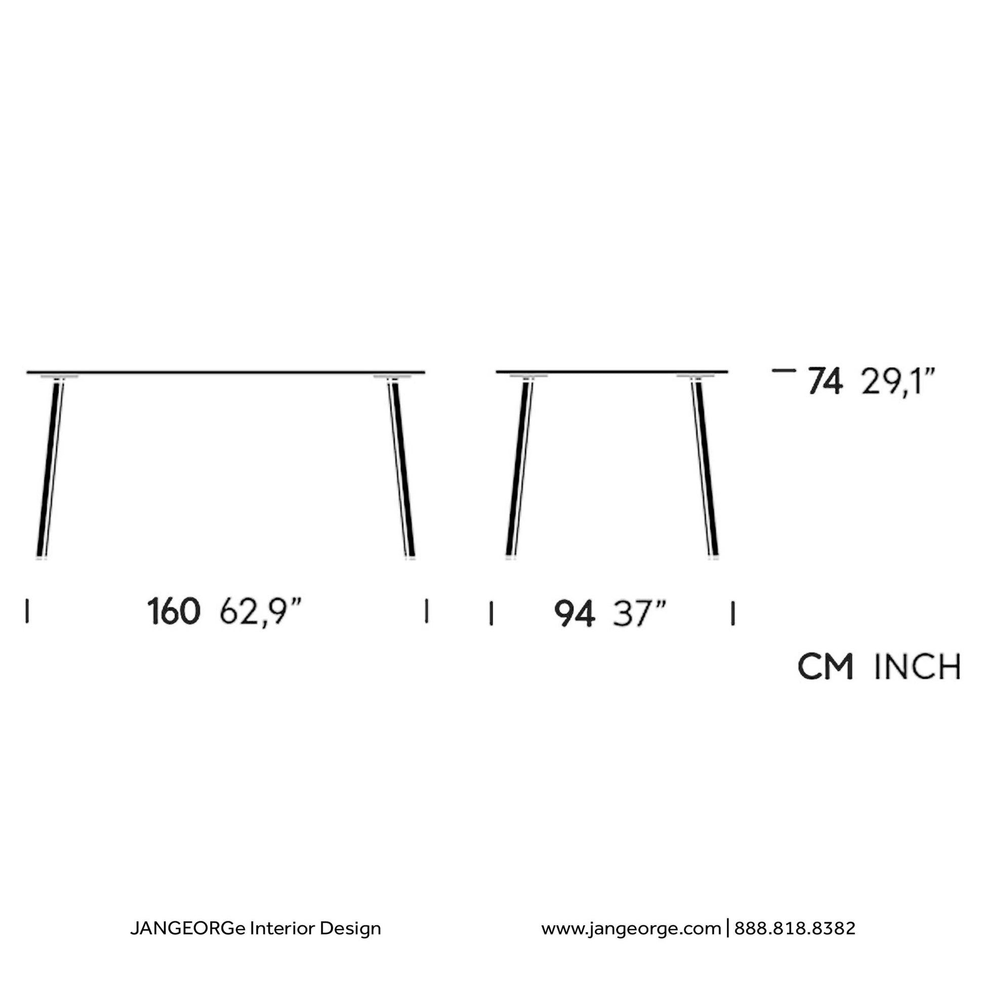 JANGEORGe Interiors & Furniture Kettal Village Rectangular Dining Table 160x90