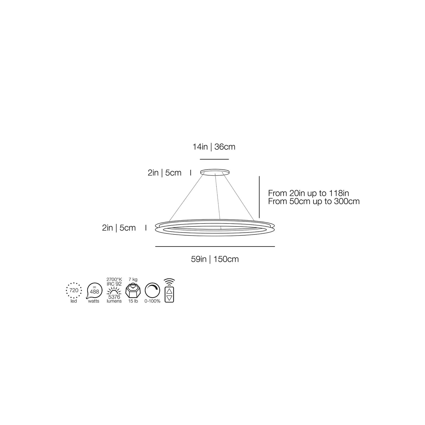 Ava 150 - Suspension light Le Deun