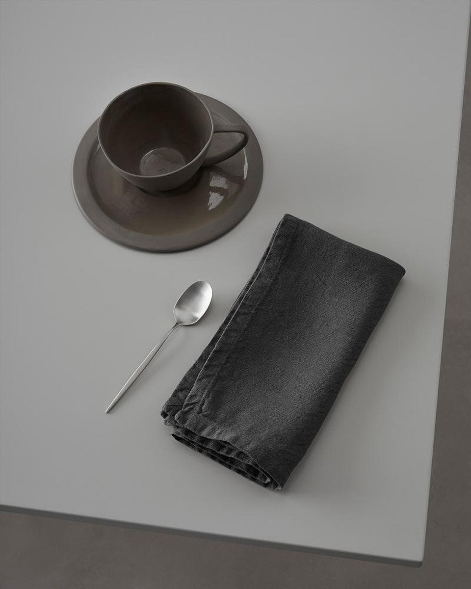 JANGEORGe Interiors & Furniture Society Limonta Bon Napkins Set Anthracite