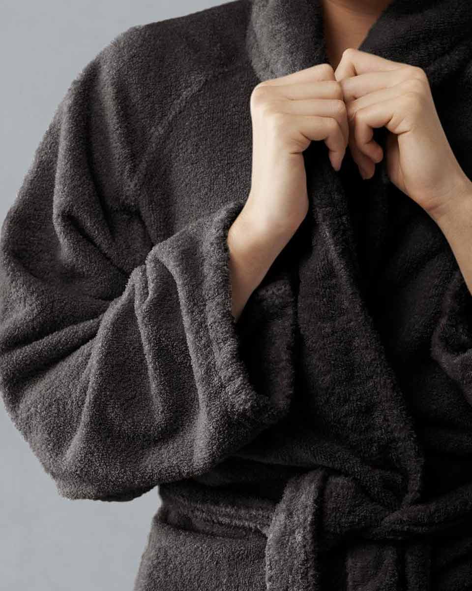 JANGEORGe Interiors & Furniture Society Limonta Kur Bathrobe Anthracite